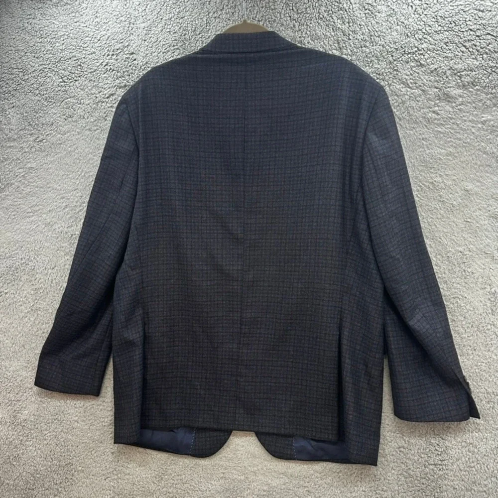 Jack Victor Gibson SPJ Men's 46R 100% Wool Blue Plaid Sport Coat Blazer Canada